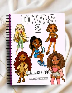 Divas 2 Fashion Coloring Book: 25 Coloring Pages, Dolls - Spiral Edition Physical Book