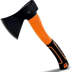 , Small Outdoor Camp Hatchet for Splitting and Kindling , Forged Steel  with Anti-Slip and Shock Reduction Handle  Throwing Axes and Hatchets (Modern)