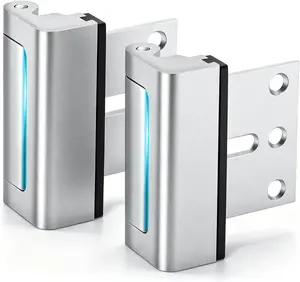 2 Pack Home Security Door Lock, Upgraded Door Latch Withstands 800lbs of Force, Childproof Door Reinforcement Lock, Easy to Install, Perfect for Solo Living