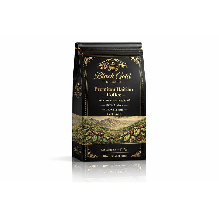 Premium Haitian coffee Dark Roast Whole Coffee Beans, 8 oz Beverage
