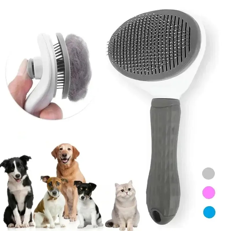 Pet Dematting Comb – Self-Cleaning Grooming Tool