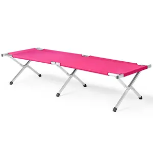 Portable Folding Camping Cot with Carrying Bag Barbie Pink trailer tent camper