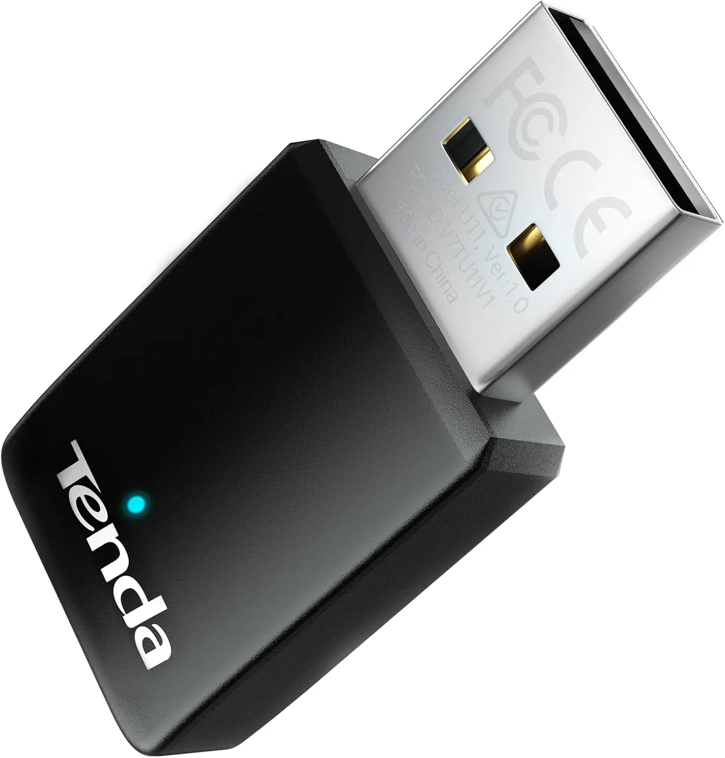 Tenda U11 AX900 WiFi 6 USB Adapter for Desktop PC Laptop, Dual Band 600Mbps 5GHz/ 286Mbps 2.4GHz, Wireles WiFi Adapter for Windows 11/10/7, USB WiFi Dongle