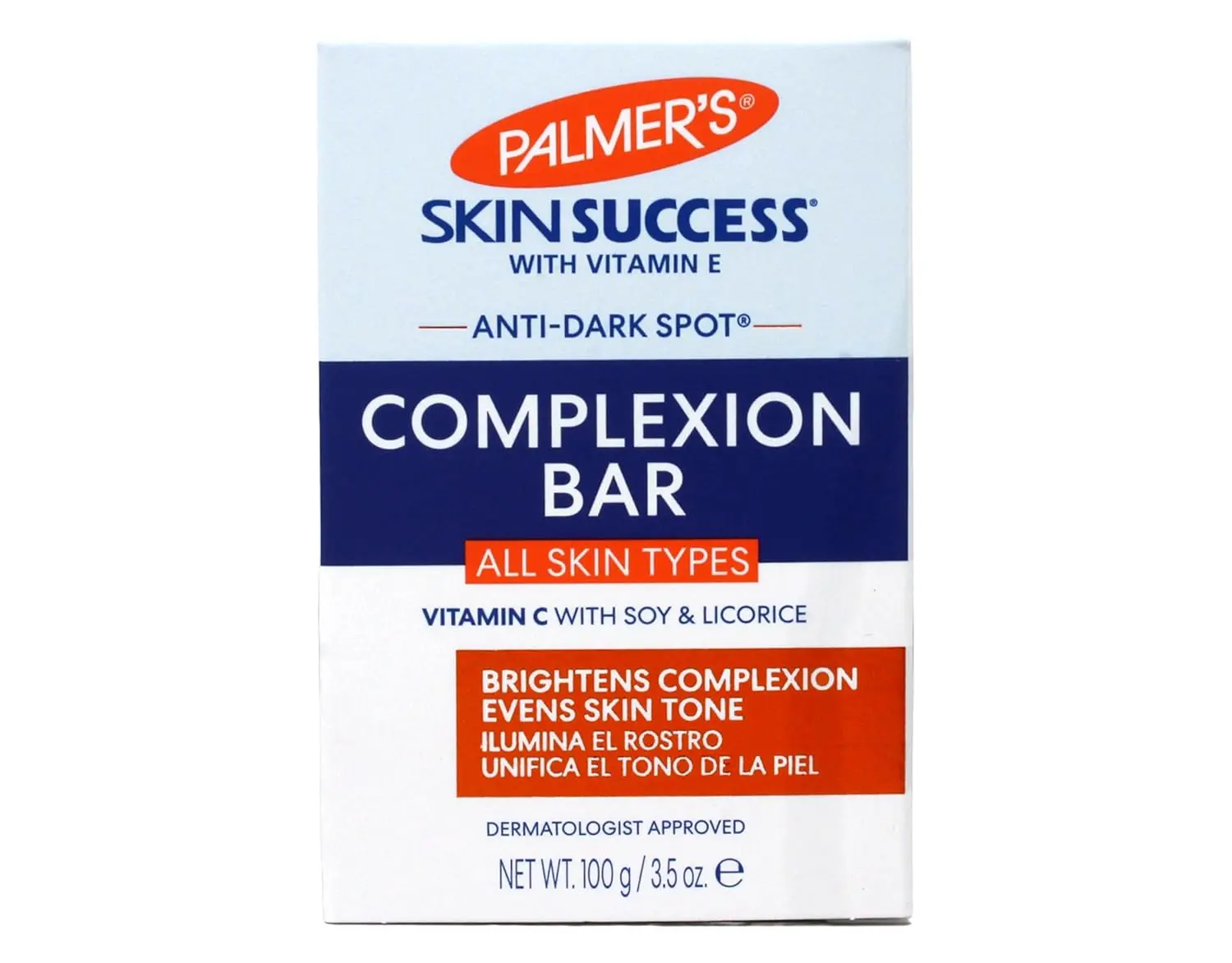 Palmer's Skin Success Anti-Dark Spot Complexion Bar, Scented Brightening Soap with Vitamin C, Soy & Glycerin, Hyperpigmentation Treatment for Radiant Skin, Body Care, 3.5 oz, Remedy For Dark Spots, Dark Spots Treatment