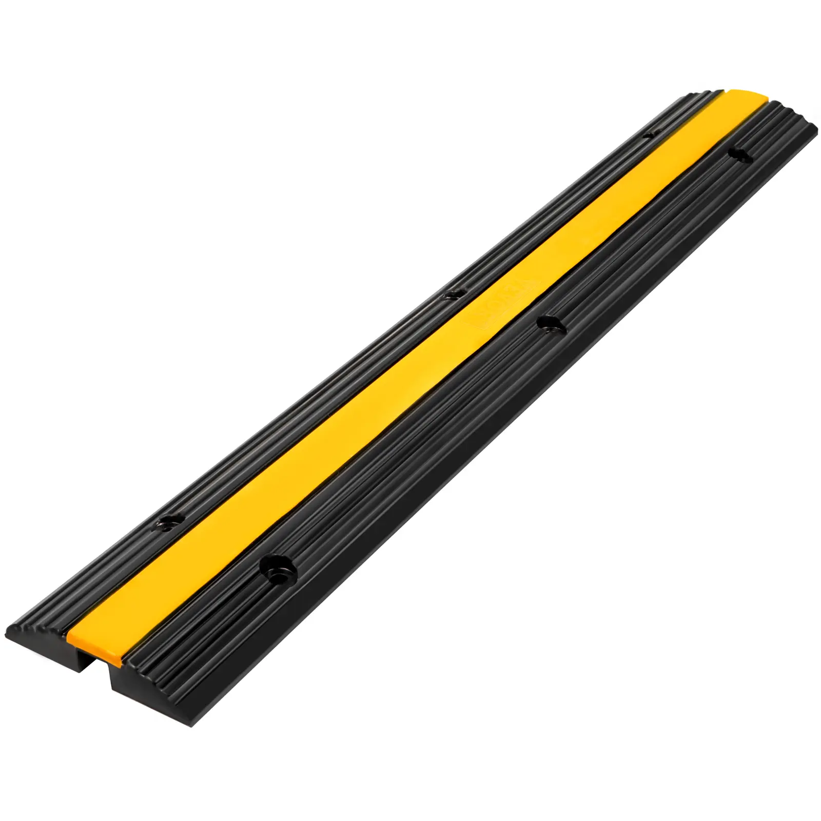 【summerfinds】VEVOR 4 Pack of 1-Channel Rubber Cable Protector Ramps Heavy Duty 22046Lbs Load Capacity Cable Wire Cord Cover Ramp Speed Bump Driveway Hose Cable Ramp Protective Cover