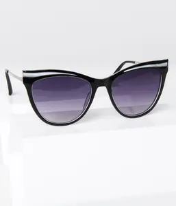 Black Tinted Round Cat Eye Sunglasses Black Tinted Round Cat Eye Sunglasses