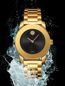 Women's Elegant Round Dial Quartz Watch, High End Watch, Fashionable Wristwatch with Stainless Steel Strap, Modern Trendy Watch for Daily Life, with Box