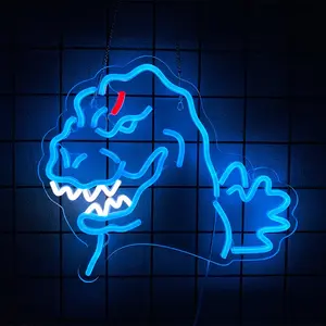 Neon Light King of The Monster  LED Neon Sign for Wall Decor Godzilla， LED Sign for Room and Man Cave Decor, USB Powered LED Signs for Boys Bedroom, Party, Birthday, Christmas Gift, Led Ambient Lighting