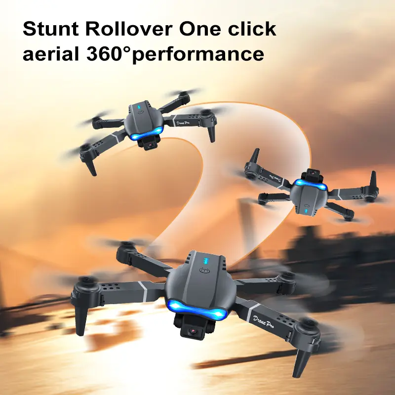 E99 Foldable RC Quadcopter Drone with Dual Camera, WiFi APP Control, Altitude Hold, Ideal Gift for Kids & Adults