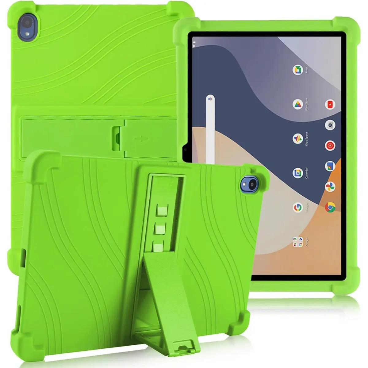 Soft Silicone & Polycarbonate Protection Casing for 2024 Walmart Onn Gen 4 10.1in Tablet (Model:100135925) - Simple Design, Adjustable Stand, Card Slot, Wavy Back, Accurate Hole Position, Tablet Covers & Accessories