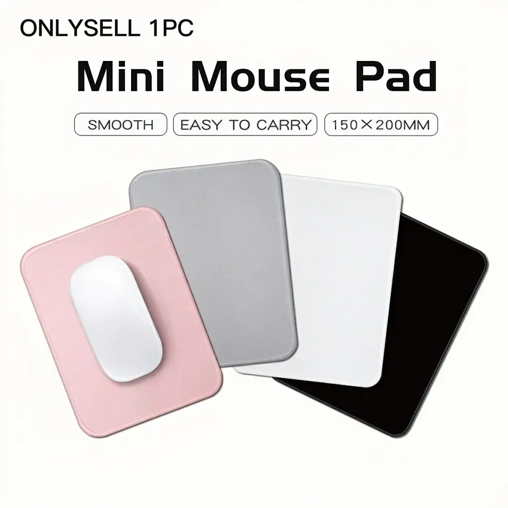 Excovip Small Mouse Pad, Computer Mouse Pad, Portable Mouse Pad, Non-Slip Back, Smooth Surface, Easy to Carry, 20x15 Cm, Multiple Colors Available, Mousepad