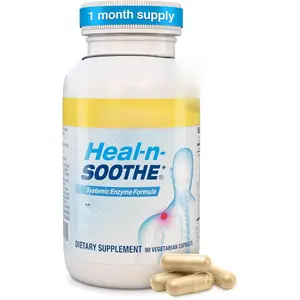 HEAL-N-SOOTHE Joint Supplement – Proteolytic Enzymes Formula with Bromelain, Papain, Boswellia, Turmeric & Ginger – Joint Mobility, Muscle Flexibility, Healthy Circulation Wellness - 90 Count (1 Pack)