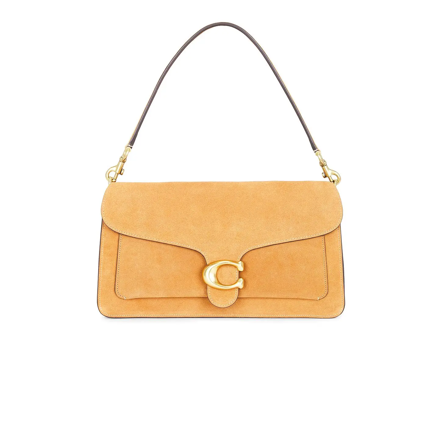Coach Suede Tabby 36 Clutch in Caramel Coach Suede Tabby 36 Clutch in Caramel