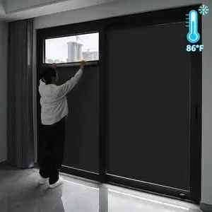 Blackout Sleep Window Film, 100% Light Blocking, Removable Cooling Stickers, Room Darkening, No Glue, Heat Control, Anti UV, High Privacy