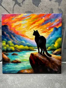 Black Cat Trivet For Hot Dishes