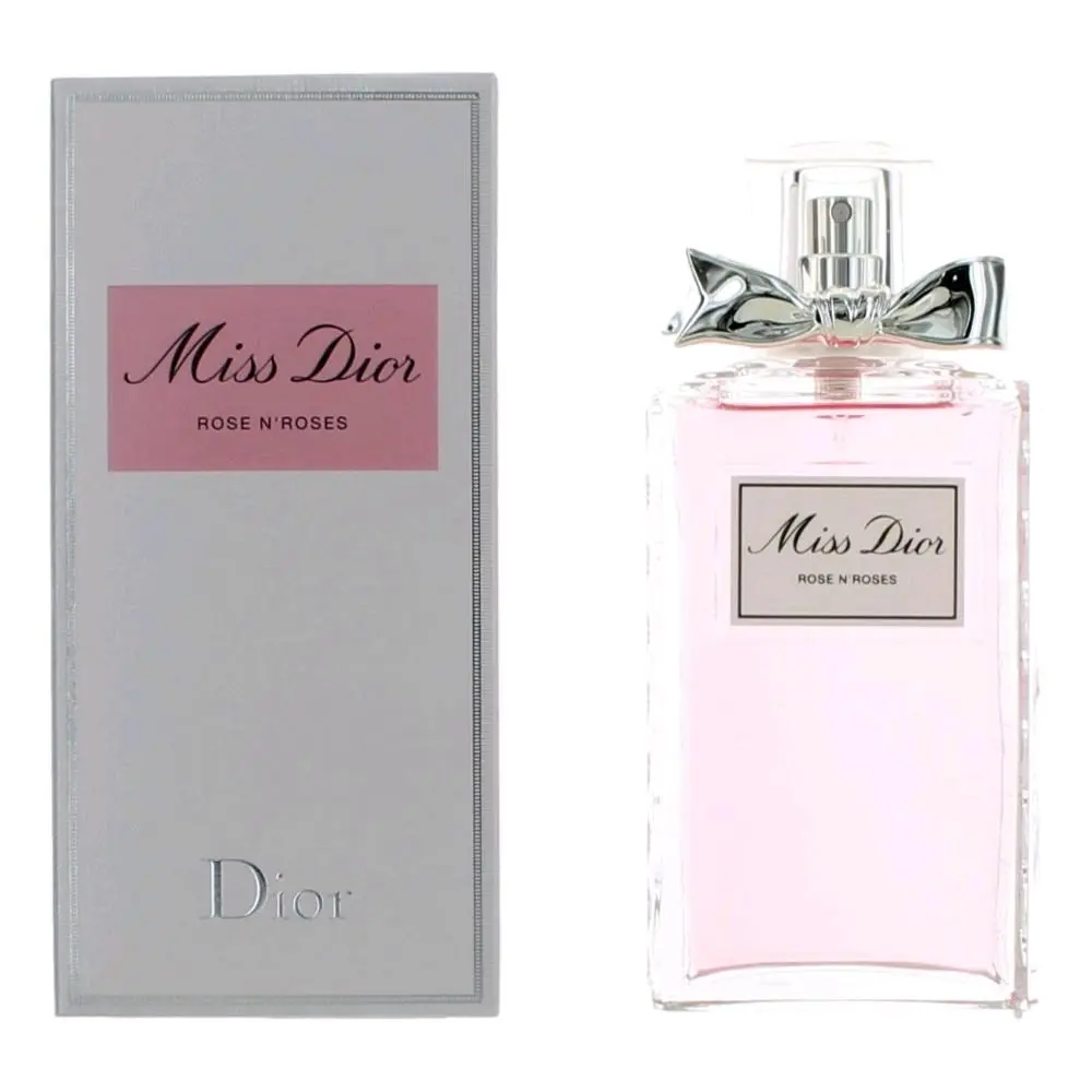 MISS DIOR Rose N'Roses Eau de Toilette Spray, Classic Luxury Gift 100ml Of Roses Women's Fragrance, CH.DIOR EDT Spray 3.3 oz