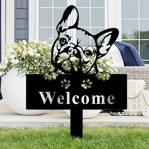 French Bulldog Memorial Garden Sign, Metal French Bulldog Garden Marker Plaque, Dog Yard Sign, Dog Memorial Markers
