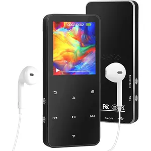 MP3 Player 32GB, Portable  5.2 MP3 MP4  Player with Speaker, 1.8" Full  Screen, FM Radio, Voice Recorder, E-Book, HiFi Sound, for  and Travel