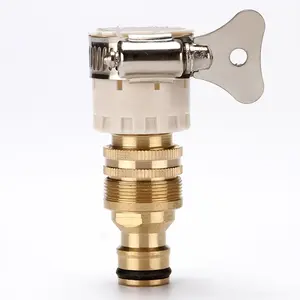 Heavy Duty Brass Faucet Adapter, Universal Quick Connector for Garden Hose, Sink, Washing Machine, Fits 15mm-23mm Taps, EU & US Thread Compatible, Leak-Proof Seal, for Home Garage Outdoor Use, Precision Threaded & Durable, Perfect for DIY Projects summerw