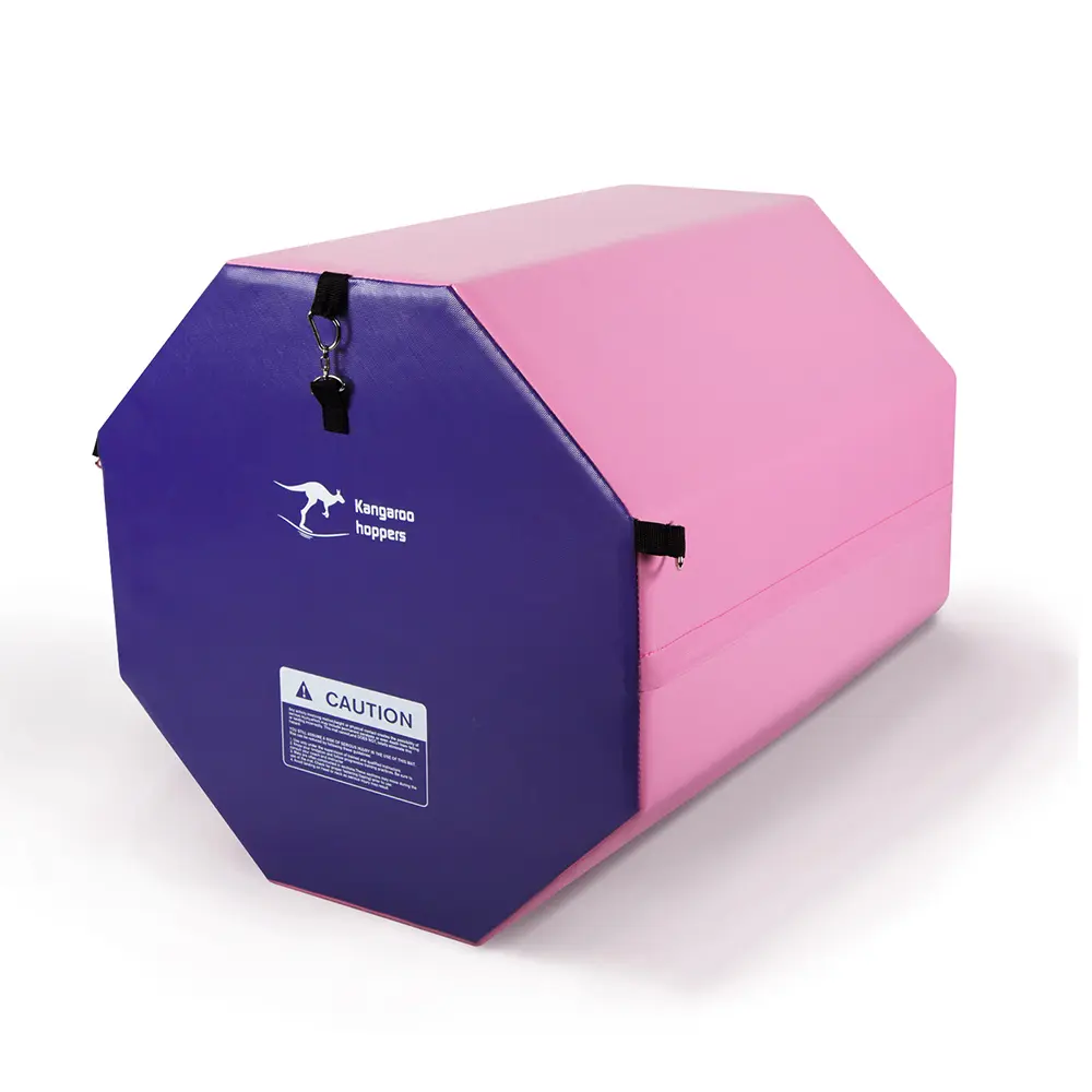 KANGAROO HOPPERS Octagon Tumbling Trainer, 24"x26" Vinyl Gymnastics Mat for Beginners, Portable Equipment with Firm Support for Cartwheels & Walkovers, Portable Foldable Mat