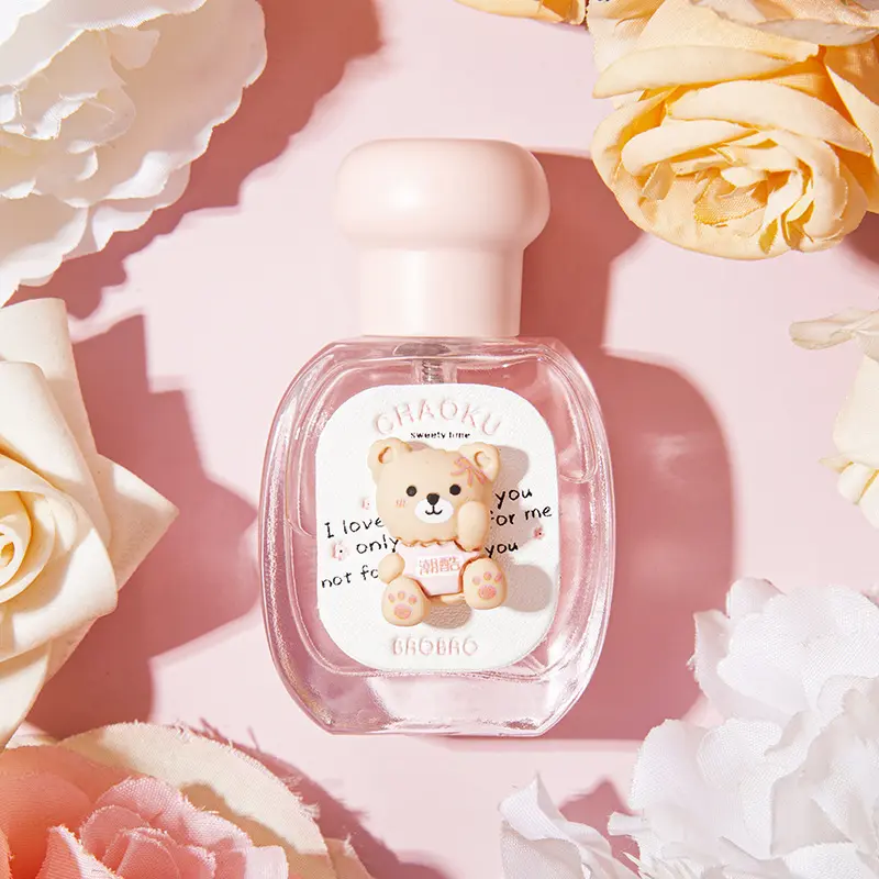 Women's Mini Bear Perfume - Long-Lasting Unisex Woody-Earthy Cologne with Sandalwood & Fresh Fruity Signature Scent, Fragrance Bottle, No
