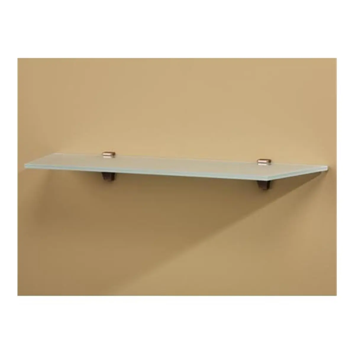 212 MAIN Amore Designs Rivera Opaque Glass Floating Corner Shelf - 8x24x5/16in Wall-Mounted Shelf with Oblique Corners, for Home Decoration & Display