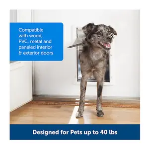 PetSafe Plastic Pet Door - Easy Installation - Adjustable Flap Size: Medium for Dogs and Cats