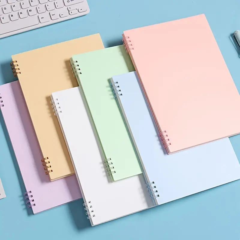 6 Pack Moleskine Notebooks, Spiral Notebook, Simple & Fresh Design, Ideal for Office & Study Use, Horizontal Lines Prevent Bleeding Through!