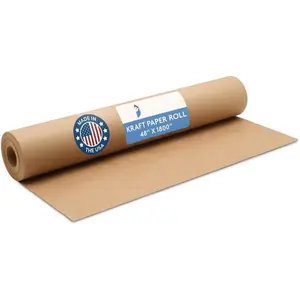 Brown Craft Paper Roll 48 inch Wide, 1800 inch Long, 1 Roll,  Roll for  Christmas  Wrapping Paper and Packing Paper
