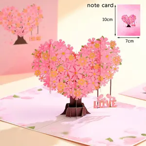 3D Pop Up Flower Greeting Cards Wedding Card Anniversary Thanksgiving Valentines Day Birthday Gift Thank You Card Handmade Cards