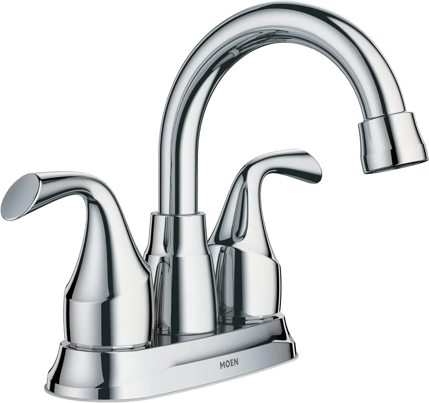 Moen Chrome Idora Two-Handle Centerset Bathroom Sink Faucet with Drain Assembly, Bathroom Faucets for 3-Hole Sinks, 84115