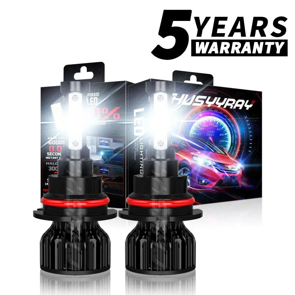 2X 9007/HB5 LED Headlight Bulbs Kit 6500K White Hi Lo Beam Light Super Bright Lightbulb
