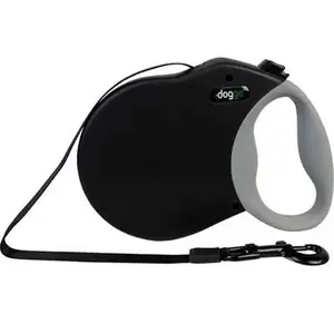 Pet Adventures Worldwide  24 in. Retractable Dog Leash with Soft Grip - Black