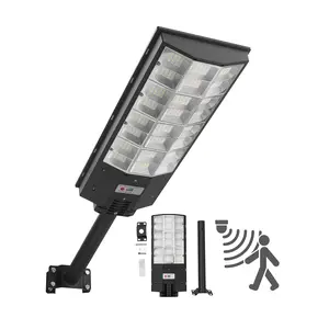 VEVOR 8000W Solar Street Light Outdoor, 450000LM, Commercial Parking Lot Light Dusk to Dawn, LED Flood Security Lamp with Motion Sensor, IP65 Waterproof Outdoor Lighting, for Driveway Yard, 1 Pack