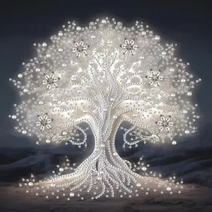 Life Tree DIY Diamond Painting Kit, 11.8x11.8 Inch Acrylic Craft Set, Irregular and Round Diamonds, Home Decor, Wall Art Painting, Handicraft, Handcraft and Handmade Gift