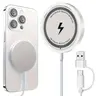 15w Magnetic Charging Design Wireless Charger Fast Charging Compatible with iPhone Samsung Huawei Lg, Qc PD Standard Round Shape, Magsafe Wireless Charger Efficient Charging Accessories