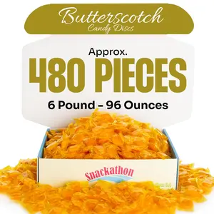 Snackathon Individually Wrapped Bulk Hard Candy Discs (6 Pound, Butterscotch)