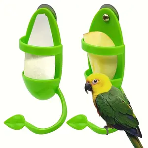 1PC Hanging Bird Feeder, Ink Bone Fish Rack and Feeding Cup. Bird Eating Fruit or Vegetables. Parrot Calcium Sheet Feeder and Stand. Bird Feeding Pot. Bird Feeder Station Bird Supplies