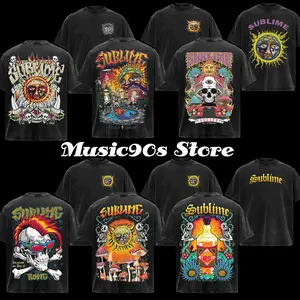 [Collection] ReTro Sublime Band T-Shirt , Sublime T-shirt , Rock Band Shirt , Washed Oversized T-Shirt , Rock Band Shirt, Retro Music Tee, Rock Music Lover Shirt, Vintage Band Shirts Casual Fabric Fit Top , Top Men's and Women's Clothing