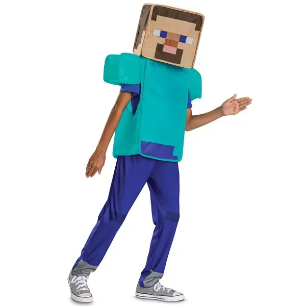 Kid's Classic Minecraft Steve 'Pop Out' Costume