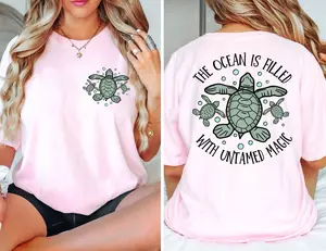 The Ocean is Filled with Untamed Magic Shirt, Summer Shirt, Beach Shirt, Trendy Beach Tees, Summer Vacation, Sea Turtle Shirts, Sea Turtles