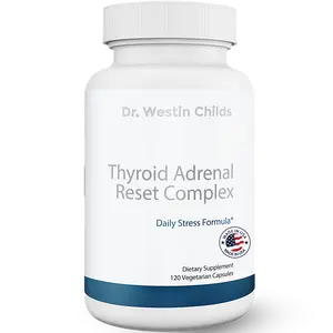 Dr. Westin Childs - Thyroid Adrenal Reset Complex | Herbal Support Supplement with Glandulars & Rhodiola (adaptogens) for Stress, Cortisol, Fatigue, Energy in Women with Hypothyroidism 120 Ct
