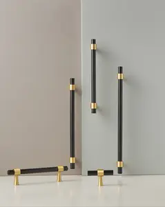 HUDSON TUBULAR BRASS CABINET PULL IN BLACK BRASS