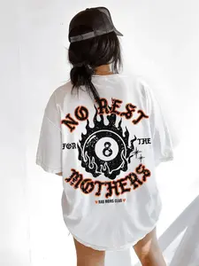 Comfort Color Mother Tee Comfort Colors Trendy 8 Ball Mother Lucky Mama Shirt, Vintage Flames Rad Mom Birthday Gift Moto Edgy Grunge Aesthetic Streetwear