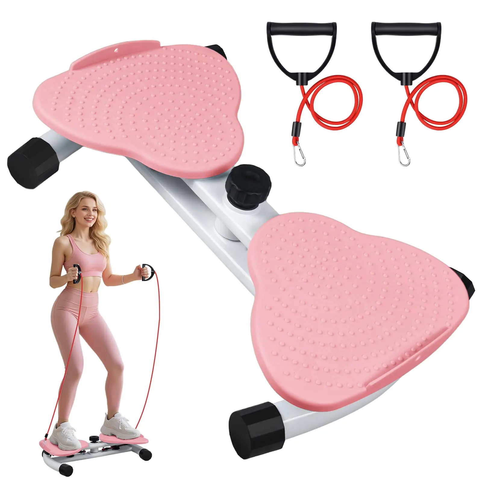 Waist Twist Machine Toned Abs Waist Twister Can Stand with Feet Apart Double Non-slip No Noise Use Exercise Equipment Abdominal Roller Workout