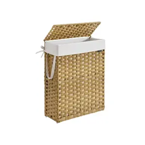 SONGMICS Slim Laundry Hamper with Lid