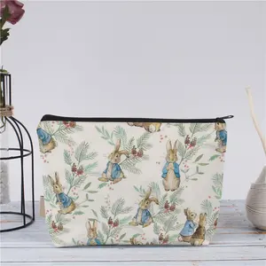 Peter Rabbit Themed Makeup Bag, Travel Cosmetic Bag, Cute Blue Bunny Design, Perfect for Storing Beauty Essentials, Single Item Pack, Fantasy Inspired Organizer