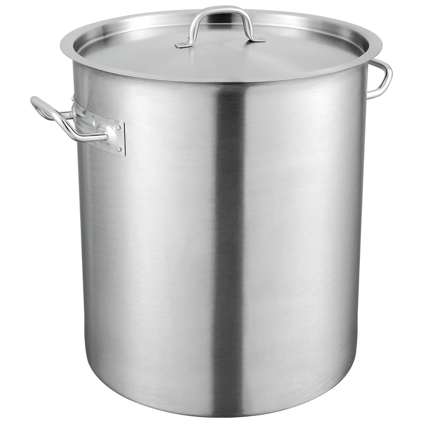 【Summerfinds】VEVOR Stainless Steel Stockpot, 42 Quart Large Cooking Pots, Multipurpose Cookware Sauce Pot with Lid & Handle, Heavy Duty Commercial Grade Stock Pot, Sanding Treatment, for Large Groups Events Silver Saucepan