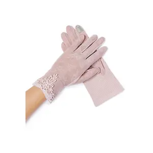 Jasmine Sheer Lace Gloves - Mauve