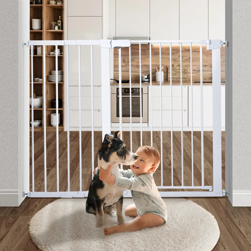 COMOMY 30/36" Extra Tall Baby Gate for Stairs Doorways, Fits Openings 29.5" to 48.8" Wide, Auto Close Extra Wide Dog Gate for House, Pressure Mounted Easy Walk Through Pet Gate with Door, dealsforyou, summerwins, restock, dealsforyoudays, DFYD
